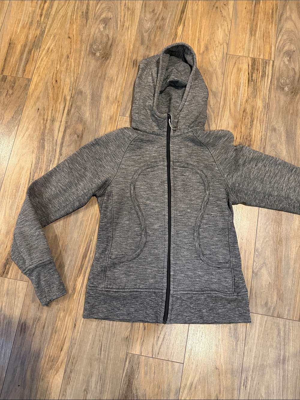lululemon athletica Gray Full-Zip Hooded Sweatshirt